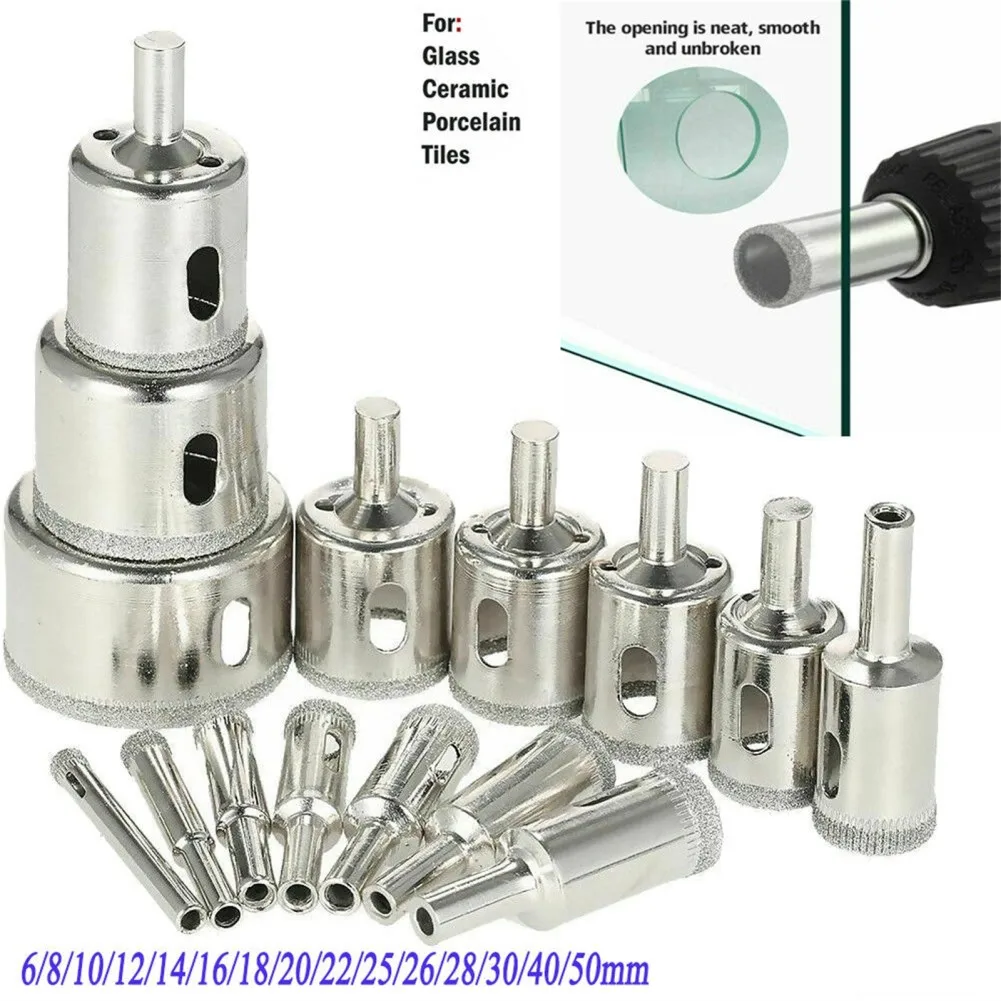 

10pcs/15pcs Diamond Drill Bits High Strength Saw Cutter Set For Glass Ceramic Tile Porcelain Hole Maker Tools