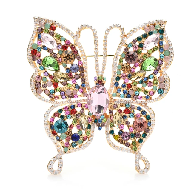 Exaggerate Sparkling Cyrstal Butterfly Brooch Pins For Women Fashion Jewelry  Gift Big Size Badge Hot Brooches - Brooches - AliExpress