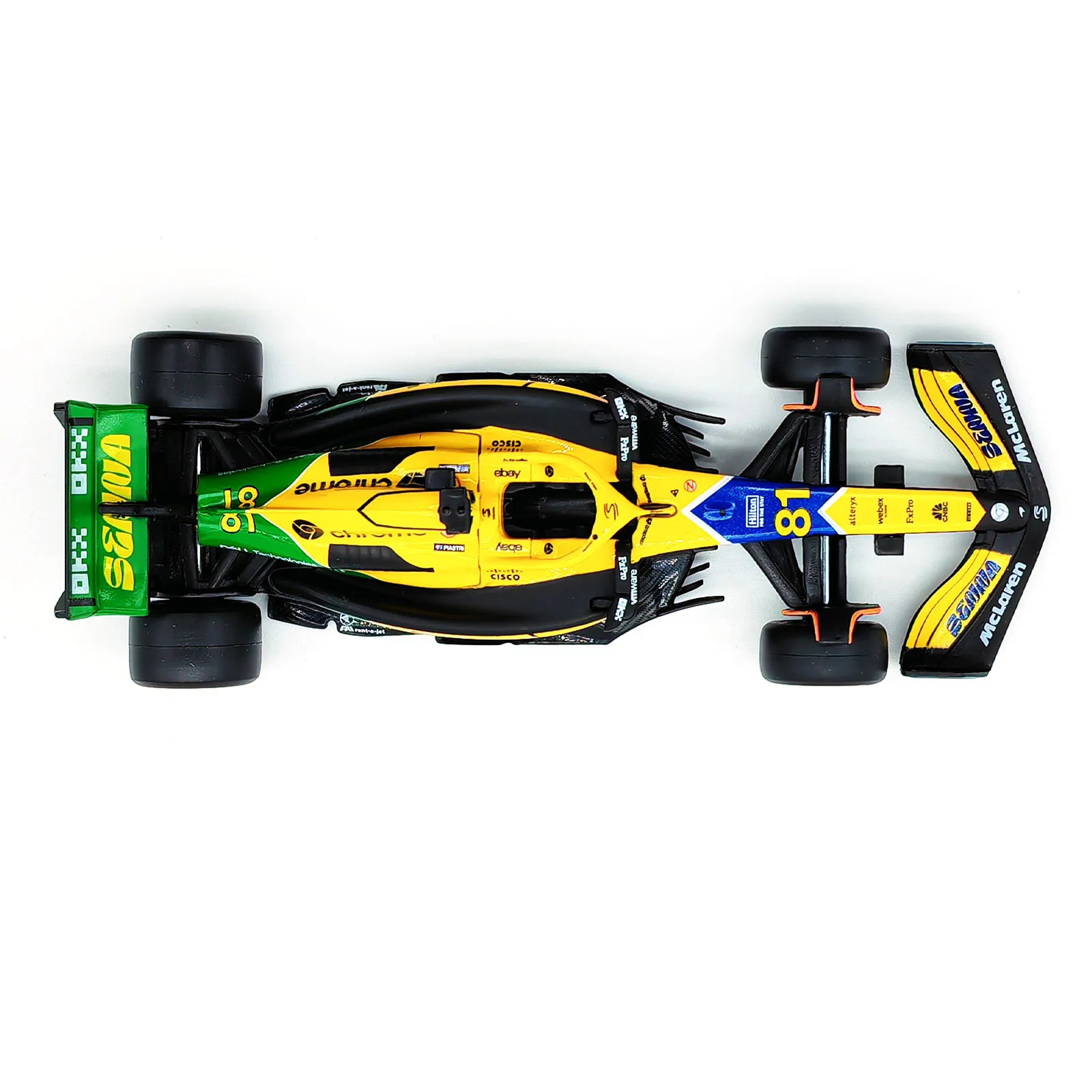 Bburago 1:43 2024 F1 Mclaren Mcl38 Monaco Grand Prix F1 Alloy Miniature Diecast Model #4 #81 Lando Norris ﻿F1 Car Toys Gift 5