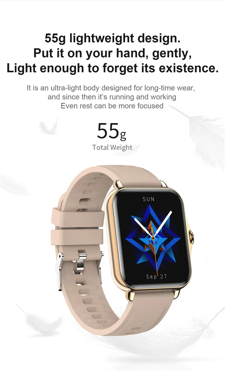 ECG Smart Watch Men Women Touch Clock Screen Sport Fitness Heart Rate Bluetooth Call Women Watch Compatible with ios For Xiaomi