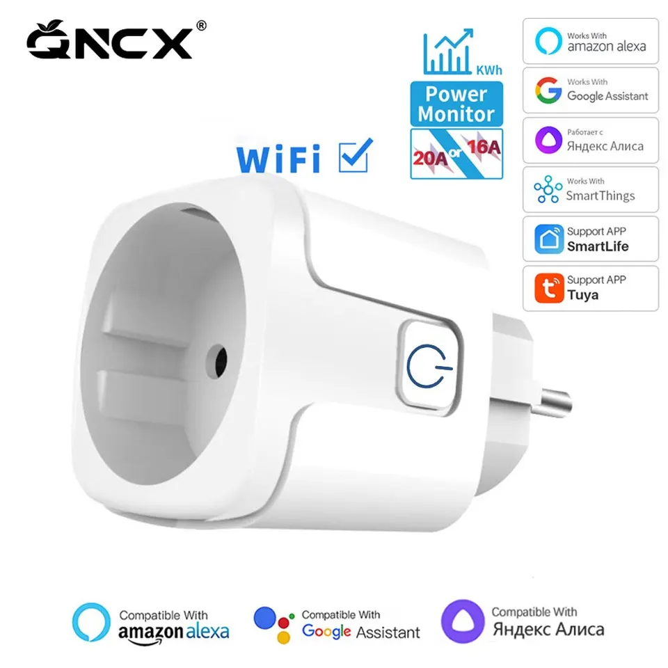 CORUI Vesync WiFi Waterproof Smart Plug EU Socket 16A With Power Monitor  Function Tuya Smart Life App Support Alexa Google Home