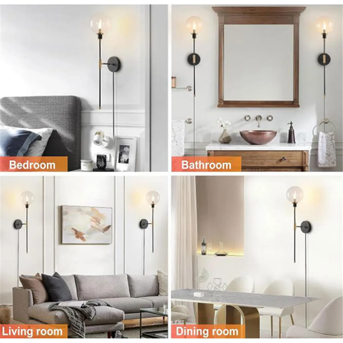 Sphere G9 Round Ball Lamp Cover Clear Glass Globe Lampshade 100mm 150mm Replacement Lighting Fixture Wall Sconces Chandelier glass lamp shade lamp shade
