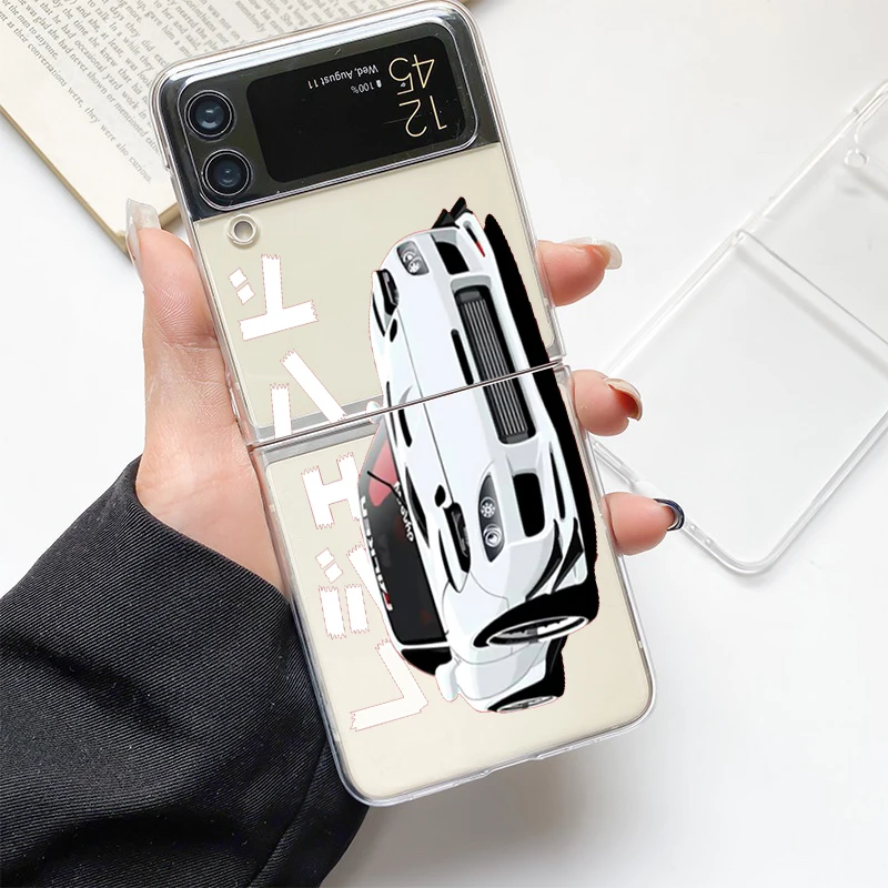Tokyo Drift Sports Car Fashion Phone Case - Clear Hard Folding Cover Gift