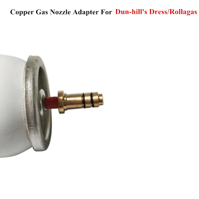 4pcs/Lot Reusable Brass Copper Nozzle Refill Gas Adapter Inflatable Head For Dunhill Dress/Rollagas Butane Lighter Gas Filling 3