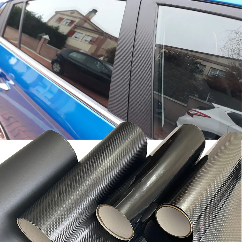 Glänzend Schwarz Vinyl Wrap Streifen Band Auto Wrap Folie Für Fenster Trim  Tür Schutz Film - AliExpress