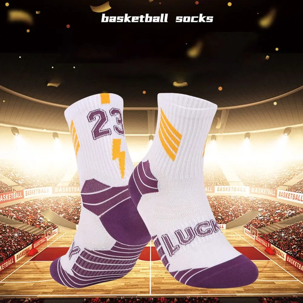 

Cotton Kids Basketball Socks Breathable Long Tube-shaped Children Soccer Socks Non-slip Protect Feet Kids Towel Socks Gym