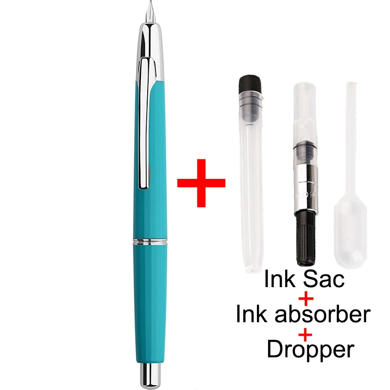 MAJOHN A2 Press Resin Fountain Pen Silver Clip Retractable EF Nib Converter Ink Pen Office School Writing Gift Lighter Than A1