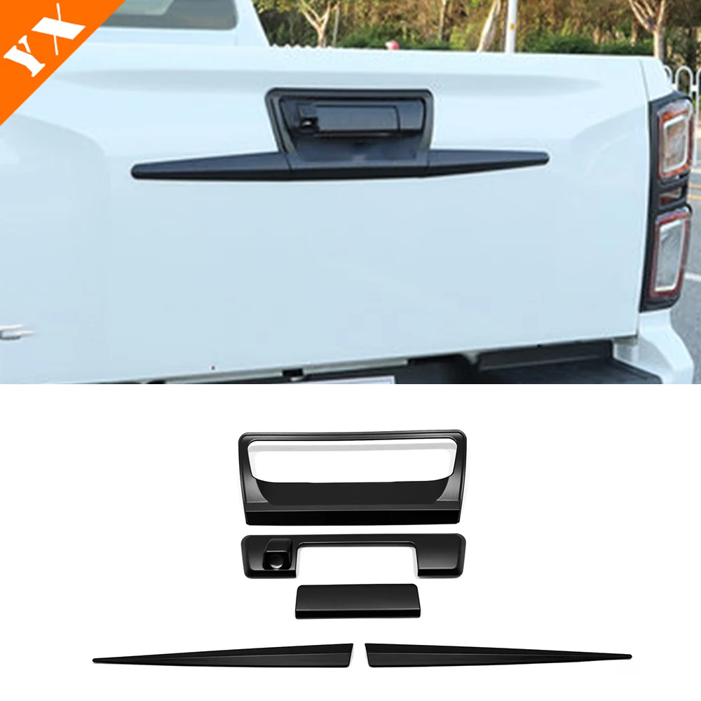 

Chrome/Carbon/Black Trim Garnish For Isuzu D MAX 2021 2022 2023 Accessories Car Tailgate Handle Protector Decor Sticker Cover