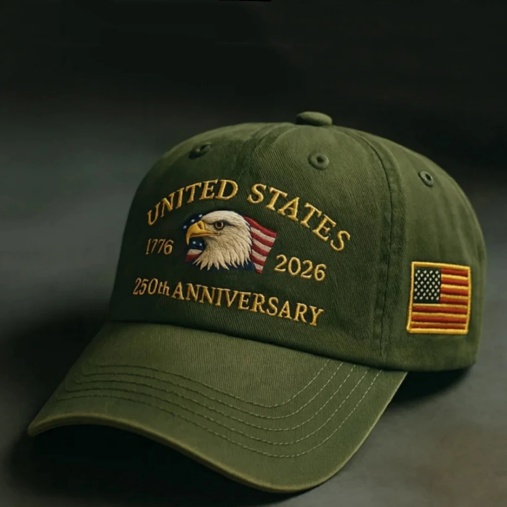 Bald Eagle Cap, bequeme USA-Baseballkappe, 250-jähriges Jubiläumshut, patriotische Baseballkappe für alle Jahreszeiten, für Sommer-Familienkopfbedeckungen