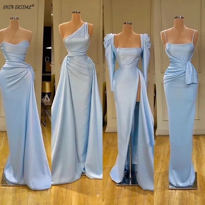 

SHIN BRIDAL A Line Satin Evening Dresses for Women Floor Length Bridesmaid dresses Backless Wedding Party Dresses Formal Elegant