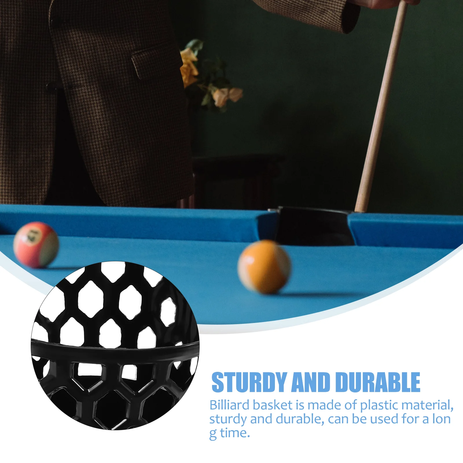 Players Billiards Basket Pool Table Drop Storage Pocket Sportster Accessories Black Travel