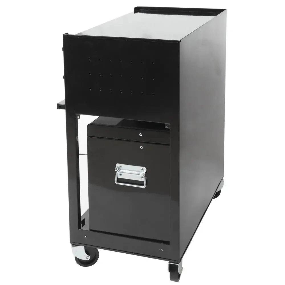 5 Drawer Portable Rolling Tool Chest and Cabinet Combo Heavy-Duty Steel Construction Lockable Top Chest Large Storage Capacity 6