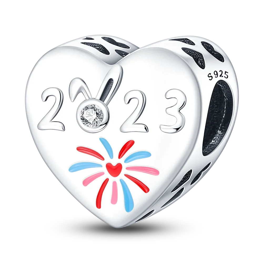 QWC 925 Silver Angel Mom Family Heart series Shine Beads Fit pandora 925 Original Charms Bracelets for Women Jewelry