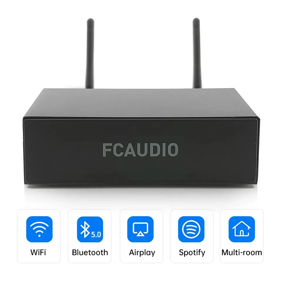 WR30 WiFi & aptX HD Bluetooth 5.0 HiFi Preamplifier With ESS9023DAC AKM ADC Multiroom Airplay Tidal DLNA QPLAY UPNP Coaxial Opti