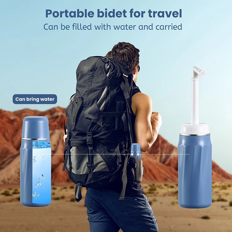 400ml Portable Bidet Spray Handheld Travel Bidet  Personal Cleaner Hygiene Bottle Spray shower Washing Baby Butt Flushing Device 4