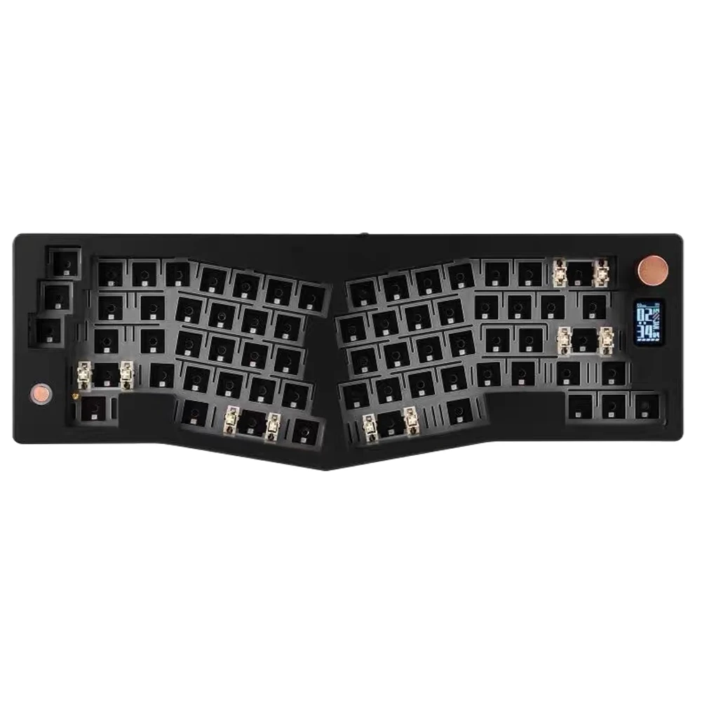 ABM066 RGB 백라이트 키보드 VIA 프로그래밍 가능 컴퓨터 키보드, BT/2.4Ghz 무선/C타입 유선, 윈도우, Macos, Ios, 안드로이드용