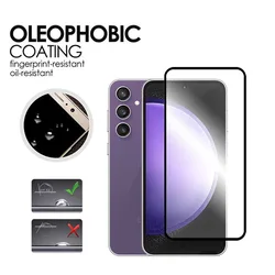 Premium Tempered Glass Screen Protector and Camera Lens Film - 2 Screen Glass (For Samsung S24 FE)