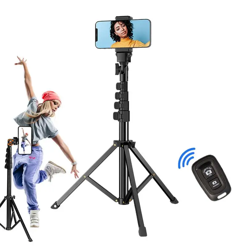 

Портативная селфи-палка, штатив-Трипод с беспроводным дистанционным управлением, Выдвижной Штатив с поворотом на 360 градусов, совместим с прямой трансляцией