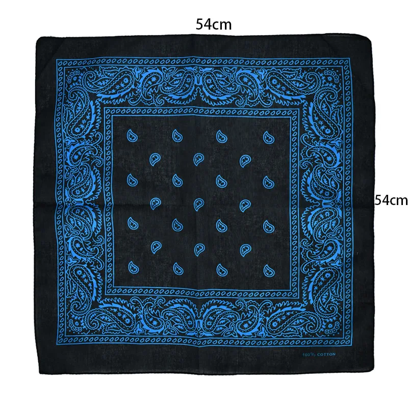Freak Scene Bandana Quadrata Paisley Nero/Verde – Fazzoletto Da Collo In Cotone 100% Naturale - 3