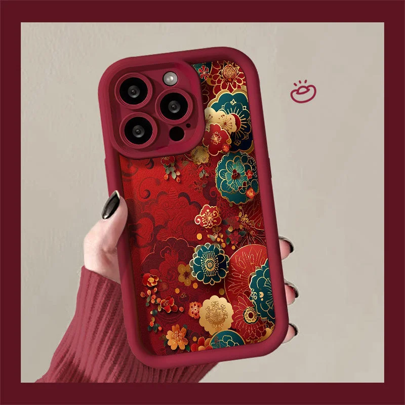 Joyful national tide iphone14promax13 mobile phone case 15 tycoon 12 Chinese style 11xr/x 12 15promax 14promax 13promax 12promax