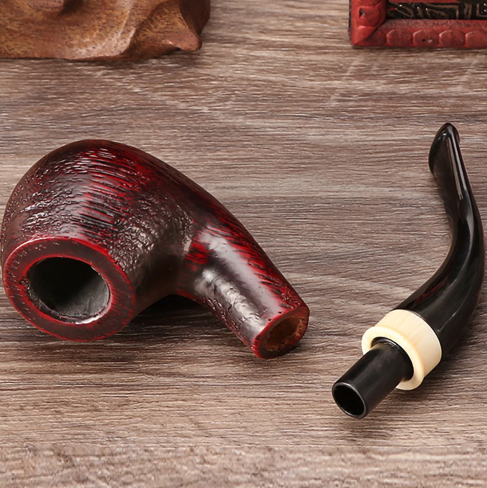 Solid Wood Smoking Pipe Detachable Washable Retro Wooden Tobacco Pipe Smoking Accessories Retail tobacco pipe smoking pipe