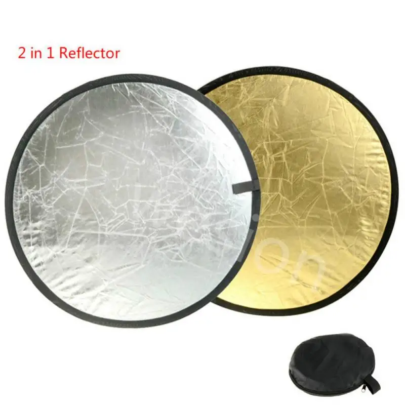 

30cm 2in1 Photo Supplementary Light Plate Reflector Photography Collapsible Round Portable Light Diffuser Round Reflector