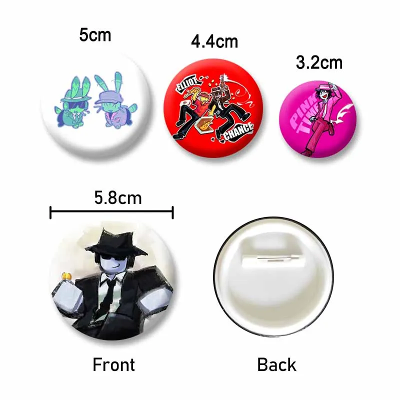 58mm Funny Forsaken Mafioso Round Brooch Clothes Bag Hat Jewelry Accessories Collar Decor Badge Cartoon Enamel Pins Gifts