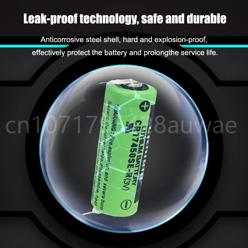 10PCS New CR17450SE-R (3V) CR17450 CR17450SE with Leg Instrumentation Equipment Industrial Control PLC Lithium Battery 5