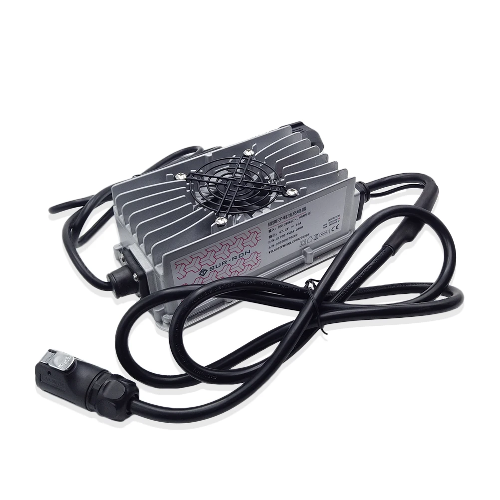 OLOMM premium silent silver metal 60V 10A charger for Sur-Ron Light Bee electric off road motorcycle