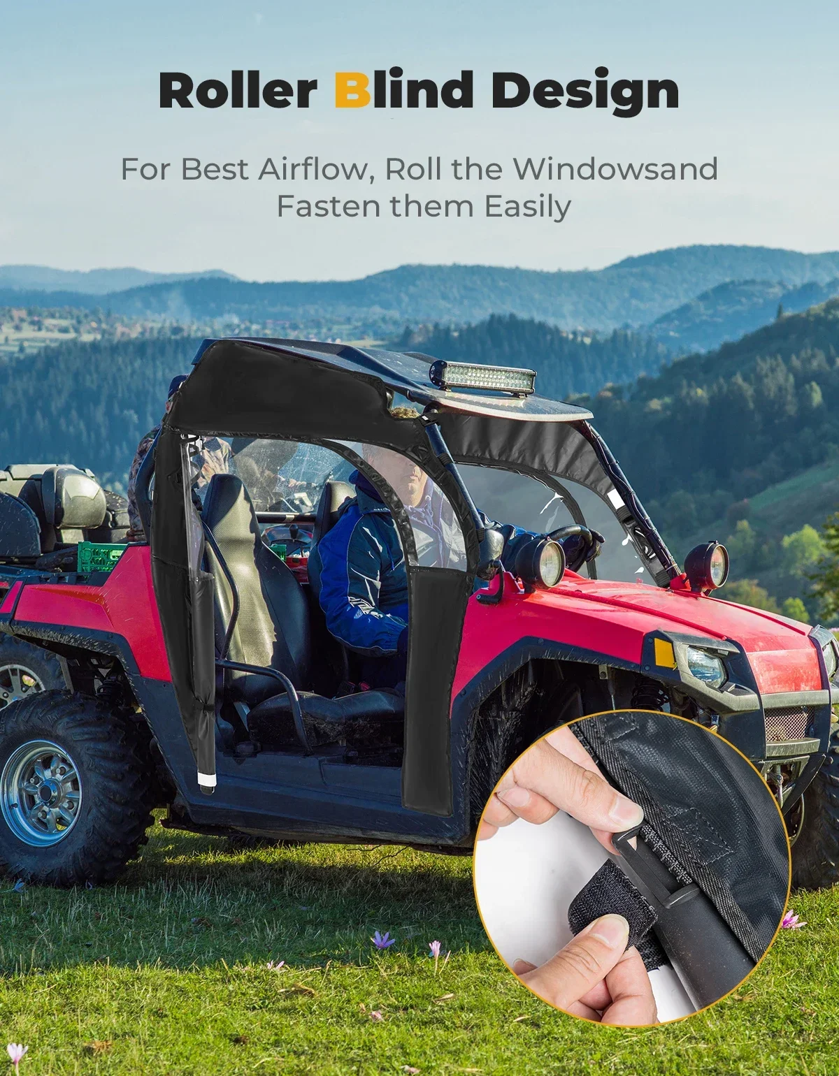 KEMIMOTO UTV RZR Soft Cab Enclosure Door Compatible with RZR 570