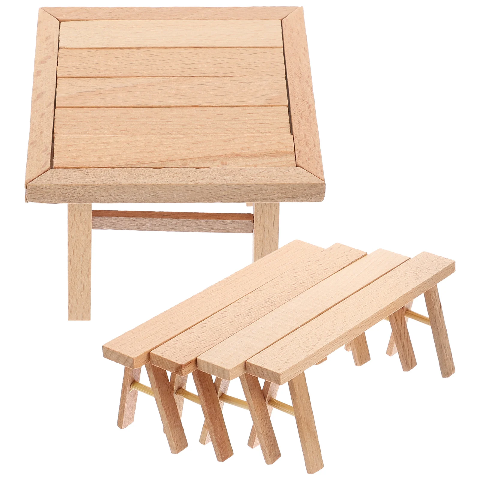 

Hand-assembled DIY Children's Toys Tables Chairs Building Blocks Educational Wooden Small House Disassembly of Mortise Tenon