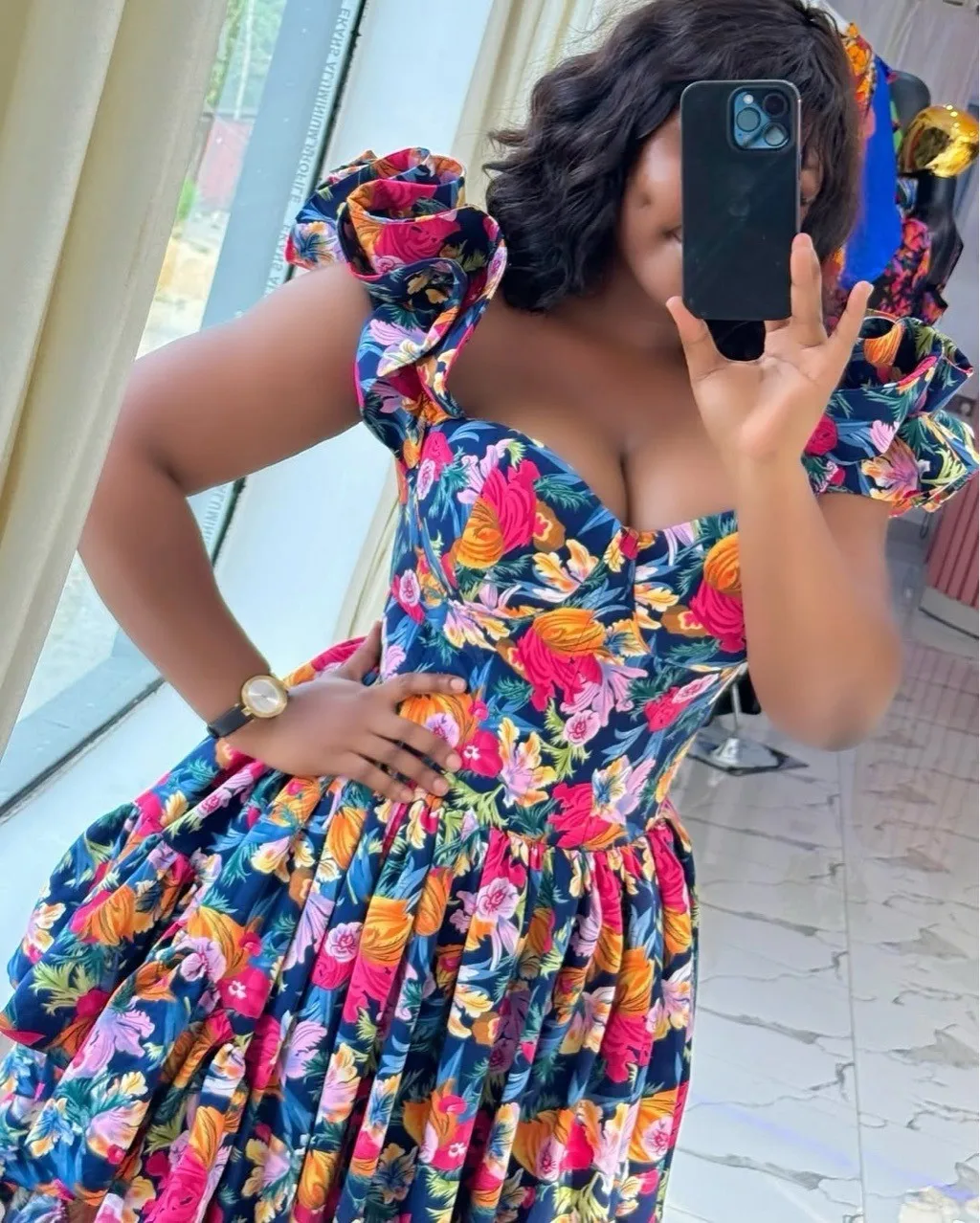 Spring Summer Trend Asymmetric Stunning Flower Print Dresses