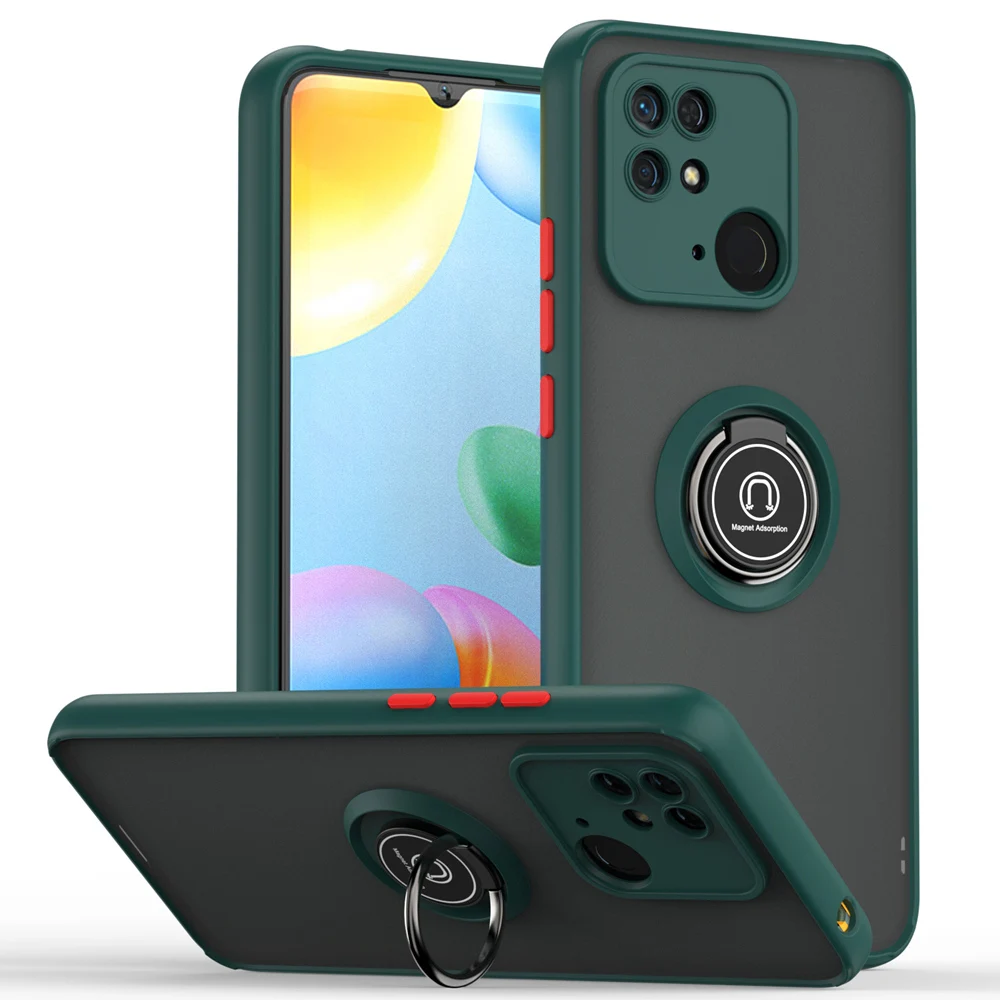KEYSION Fashion matt ümbris telefonile Redmi 10C 10 india 9C läbipaistev rõngasalus Põrutuskindel telefoni kate Xiaomi Redmi 10 P jaoks_voghion.com