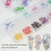 60Pcs/Box Nail Art Butterfly Resin Stones Gems 2 Sizes Multi-Colors Sparkle Nail Designs Charms DIY Manicure 3D Decals Crafts 2