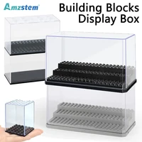 Clear Building Blocks Display Box Showcase Block Toy Transparent Dustproof Display Case Stackable Square Storage Box Organizer 1