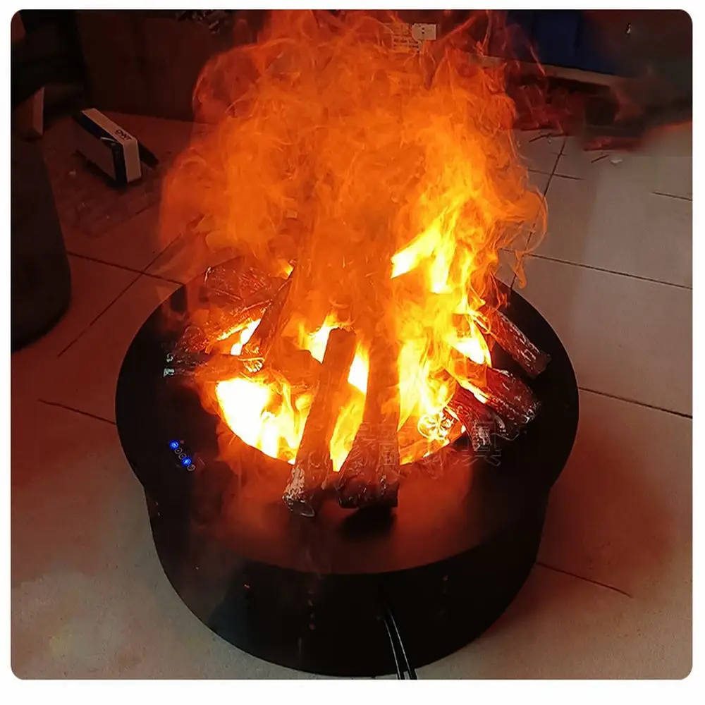 Lampe de Simulation de flamme de bois de chauffage, fausse résine de  charbon de bois, cheminée électrique artificielle 3D LED, accessoires de  lumière simulée réaliste - AliExpress