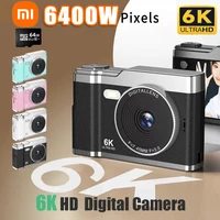 Xiaomi 6k Hd Digital Camera 6400W 2.4in Ips Display With Fill Light  8x Zoom Video Camera Student Ccd Portable Selfie Camera