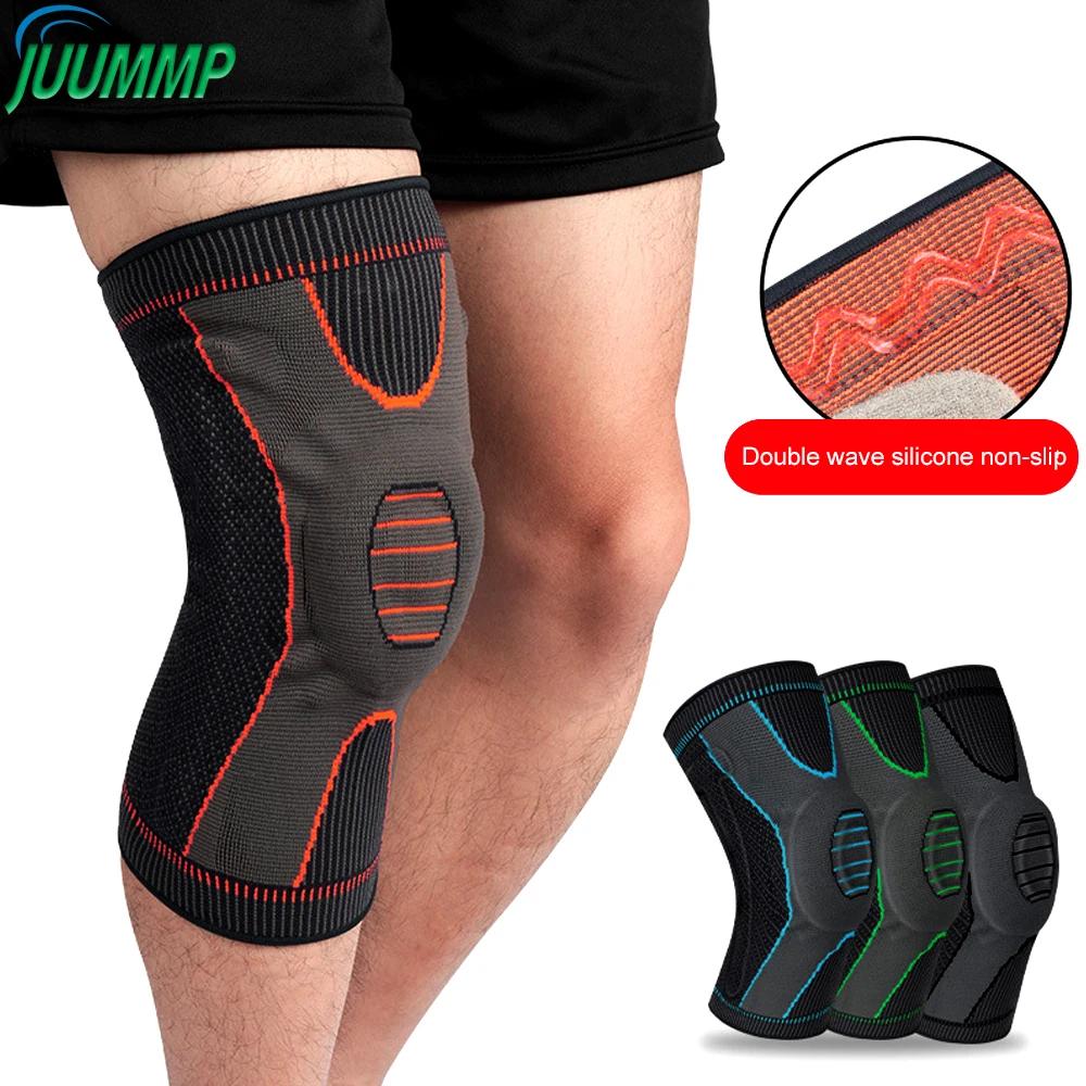 

1Pcs Knee Brace Compression Sleeve Wraps Patella Stabilizer with Silicone Gel Spring Support,for Meniscus Tear Arthritis Running