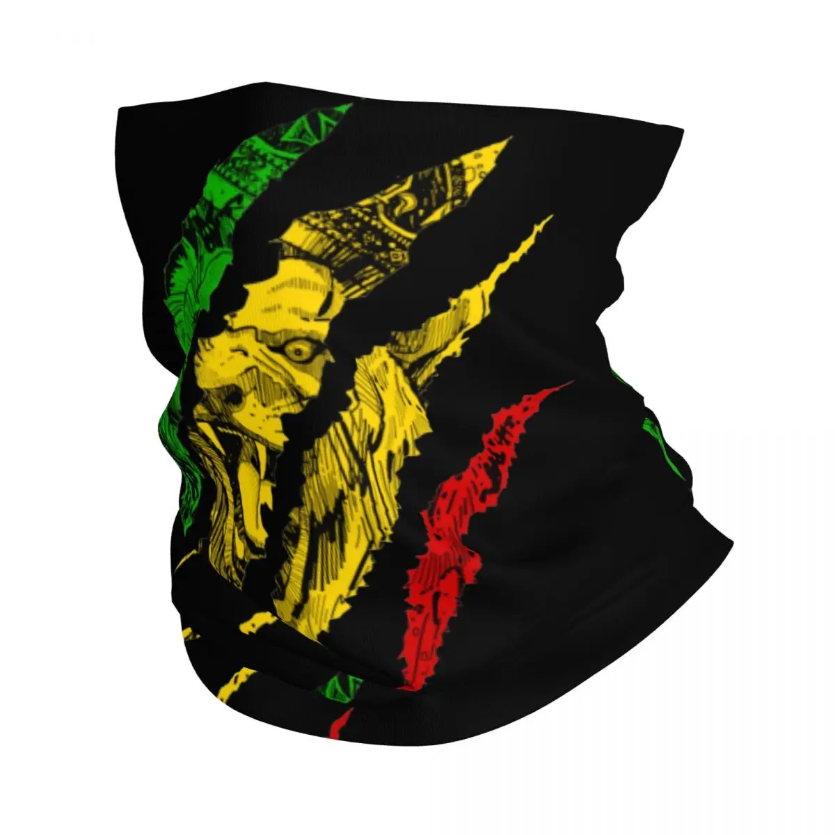 

Lion Of Judah Bandana Neck Gaiter Reggae Music Rastafari Rasta Mask Scarf Multifunctional Face Mask Riding Unisex Breathable