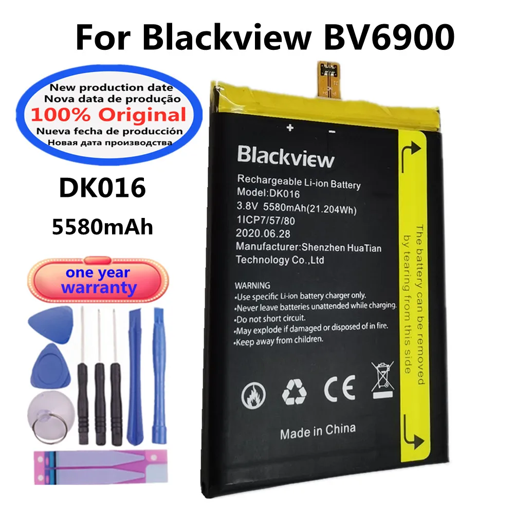 

Высококачественный 5580 мАч 100% Оригинальный аккумулятор для Blackview BV6900 DK016 аккумулятор быстрая доставка + номер отслеживания + Инструменты