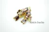 6pcs High Quality Multi Color 25x25mm Cloisonne Enamel Double Fish Pendants For Earrings & Necklace Pendant Making Findings 3
