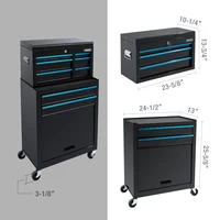 WORKPRO 24.5 Inch 5-Drawer Rolling Removable Tool Storage Cabinet Thickened Load-Bearing Multi-Hardware Tool Cabinet 2