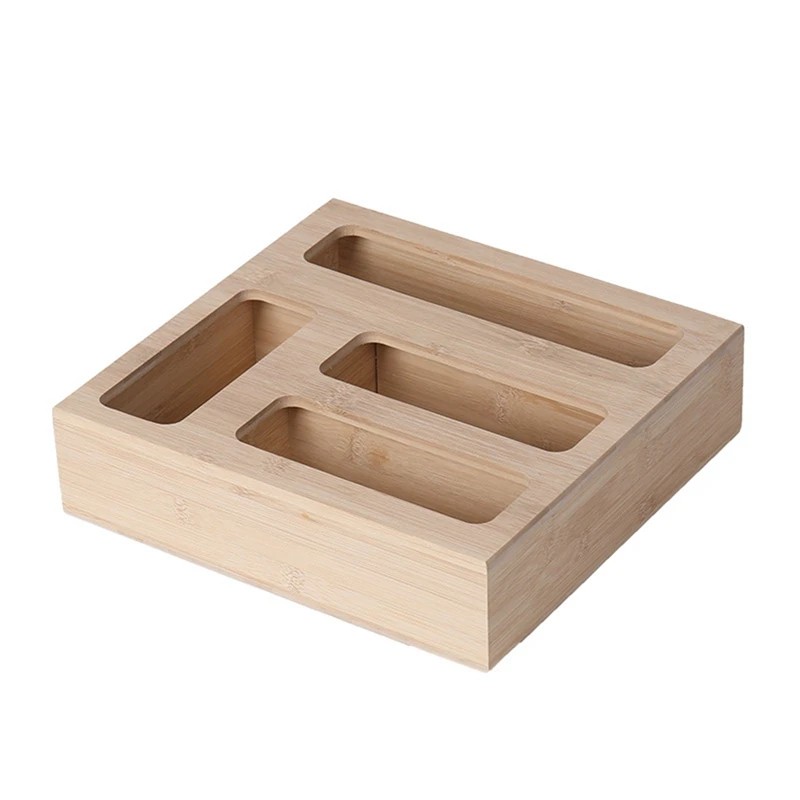 

Promotion! Wooden Kitchen Garbage Bag Storage Box Bamboo Fresh-Keeping Bag Food Bag Plastic Kitchen Garbage Bag Finishing Box