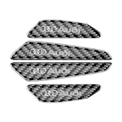 4 - Piece Carbon Fiber Car Door Scratch Protector Strips Sticker (For Audi)