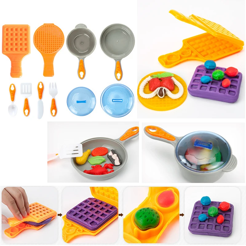 New Creative 3D Plasticine Tools Playdough Set Color Play Dough Model Tool  Toys Clay Moulds Deluxe Set