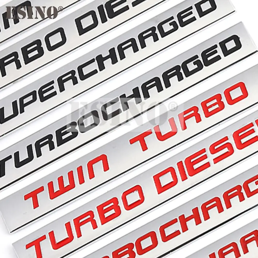 Premium 3D Metal Turbocharged Car Emblem Sticker Badge