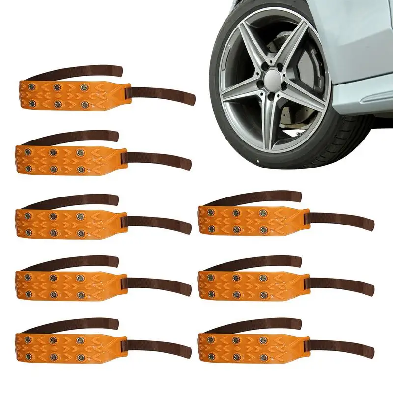 

Snow Tire Chains | Tire Traction Chain Anti-Slip | Recovery Strap Survival Tools Universal Car Snow Chains Tire Traction Device