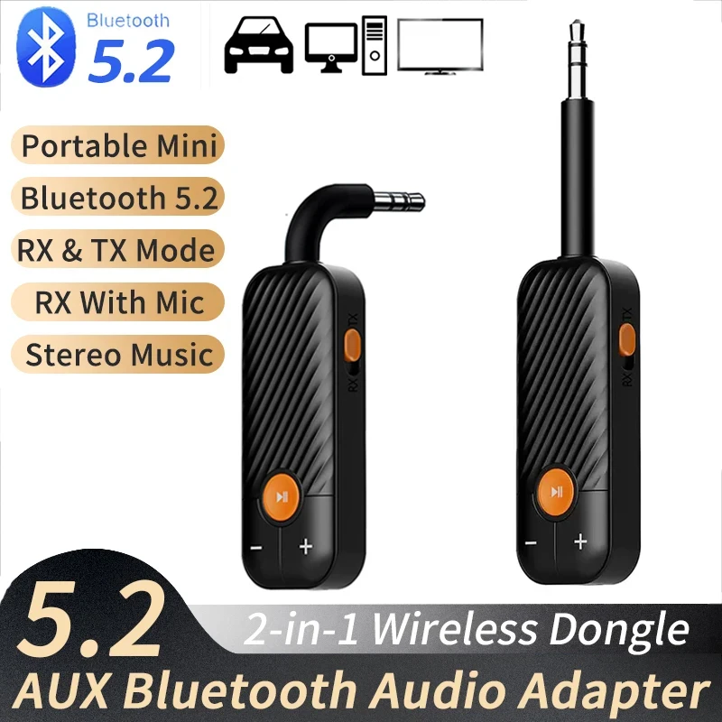 Bluetooth Audio Transmitter BT16 AUX Bluetooth Audio Transmitter Portable Mini 3.5mm Lossless Stereo Wirleless Adapter Dongle For PC TV Bluetooth Earphone