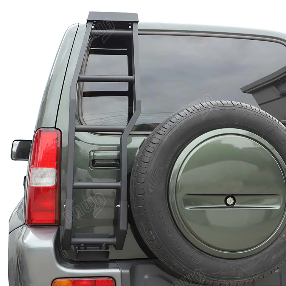 باوا سبائك الألومنيوم الباب الخلفي تسلق سلم الباب الخلفي رف الجذع الرف لسوزوكي جيمي 2007-2017 الملحقات الخارجية