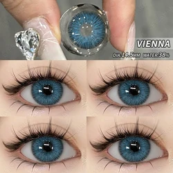 Vibrant Color Contact Lenses - Yearly Natural Look with Fast Delivery (VIENNA - BLUE)